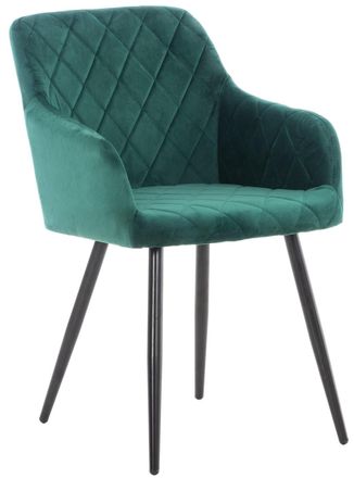 Clp Silla con patas de metal y asiento en Terciopelo Verde