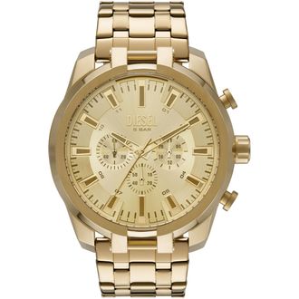Diesel Split Mens Gold Watch DZ4590 Stainless Steel - One Size