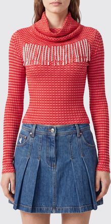Jean Paul Gaultier Top dolcevita slim fit in viscosa a quadretti