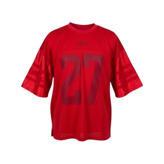 Rhude Training T-Shirts, male, Red, Size: XL Lightning Football Shirt