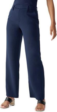 Sanctuary Rue High Waist Wide Leg Trousers in Navy Refle at Nordstrom Rack, Size 25