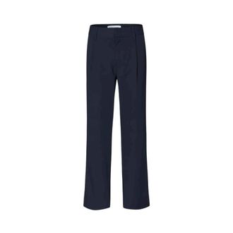 Sams&oslash;e & Sams&oslash;e Valentin Pleated Trousers - Trousers - Hombre - Azul - 2XL
