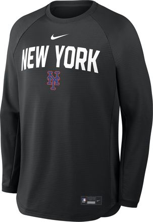 Nike New York Mets Authentic Collection Nike Mens Dri-FIT Pullover Crew in Black | 04H2912ZNME-7PG