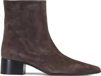Khaite Andee pointed boots - women - Calf Suede/Calf Leather/Calf Leather - 39 - Brown