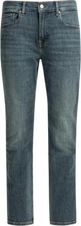 7 For All Mankind Straight Leg Jeans - Heren - Slim Fit Jeans - Blauw - W31 - Katoen - Jeans