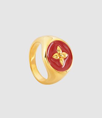 Cabirol Chevali&egrave;re Croisette Laiton Rouge Pourpre