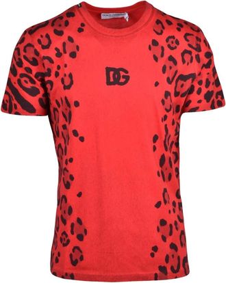 Dolce & Gabbana Hombre, Camisetas, Rojo, Talla: L