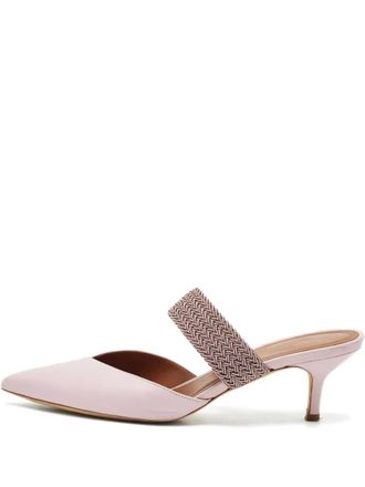 Malone Souliers x Roy Luwolt strap-braided leather mules - women - Calf Leather/Calf Leather/Calf Leather - 40 - Pink