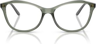 Vogue Eyewear 54mm Irregular Optical Glasses in Green at Nordstrom