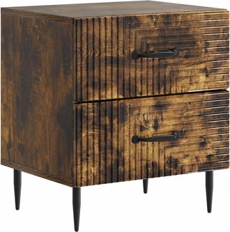 vidaXL Armario De Noche Roble Ahumado 43 X 34,5 X 47,5 Cm Vidaxl