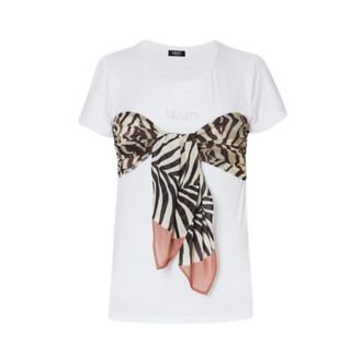 Liu Jo T-Shirts, female, White, M, White Short Sleeve Basic T-Shirt