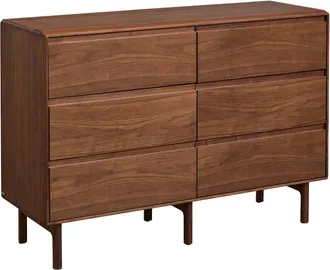 Sklum C&oacute;moda De 6 Cajones 120x40 Cm En Madera Treveris Sklum