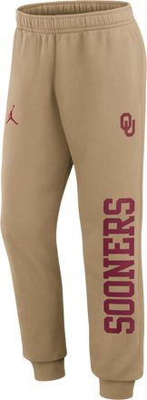 Nike Jordan Mens Oklahoma Primetime Club Jordan Brand College Jogger Pants in Brown | 0JSU2FEOKN-YUW
