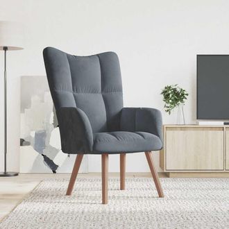 vidaXL Sill&oacute;n De Relax De Terciopelo Gris Oscuro Vidaxl