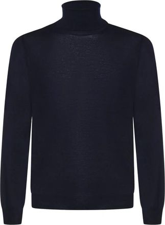 Mauro Ottaviani Wool Turtleneck - Heren - Coltruien - Blauw - M - Wol - Truien & Vesten