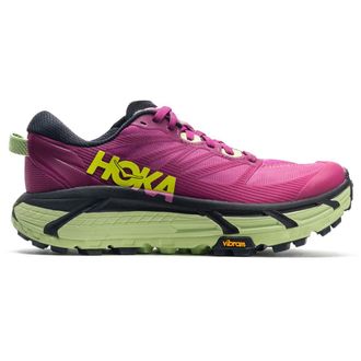 Hoka One One Hoka Mafate Speed 3 Synthetic Textile Womens Lace Up Trainers - Festival Fuchsia Butterfly - Size:UK 5.5