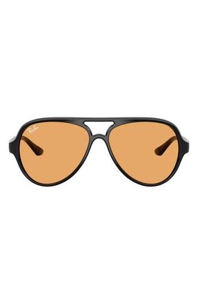 Ray-Ban Cats 5000 59mm Pilot Sunglasses in Black /Light Brown at Nordstrom