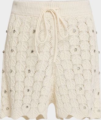 Generation Love Joe Embellished Pointelle Shorts