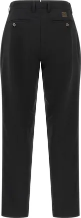 Incotex Pleated Wool Blend Trousers - Black