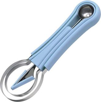 OEM Juego De Herramientas De Acero Inoxidable 4 En 1 Para Cortar Sand&iacute;a, Pala Para Frutas, Removedor De Semillas Y Sacabocados (azul)