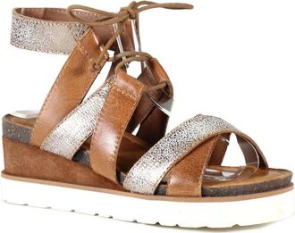 Diba Diba True Gitty Yup Sandals Luggage Gold Ankle Strap Platform ZAP757