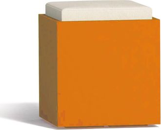 Monacis Puf Comfy Cuadrado Gris Claro En Pol&iacute;mero Monacis - Cm 40x40x47,5 H