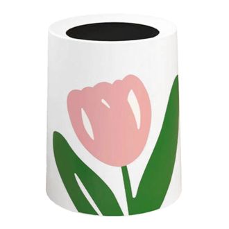 OEM 1 Papelera Con Estampado Floral, De Amplia Apertura Y Dise&ntilde;o Moderno, Ideal Para Cocina, Ba&ntilde;o O Dormitorio