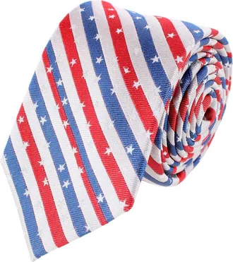 Trafalgar Store Stars of Valor Silk Novelty Necktie in Multiple at Nordstrom