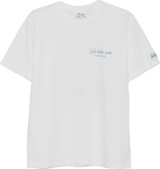MC2 Saint Barth T-Shirts, male, White, Size: M Printed Cotton T-Shirt