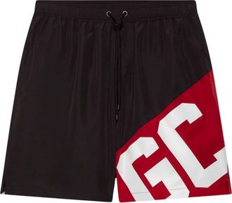 GCDS Band Logo Zwemshorts Essentials - Heren - Strandmode - Zwart - S - Polyester - Badmode