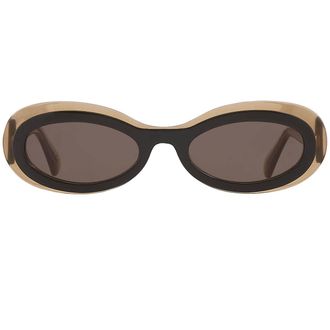 Ferragamo Salvatore Ferragamo Dark Grey Oval Ladies Sunglasses SF2003S 327 54