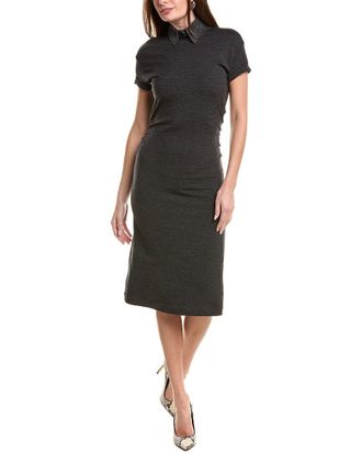 Brunello Cucinelli Wool & Silk-Blend Midi Dress