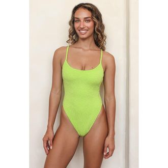 Dippin' Daisy's Swimwear Crystal One Piece in Green Glow at Nordstrom, Size X-Large