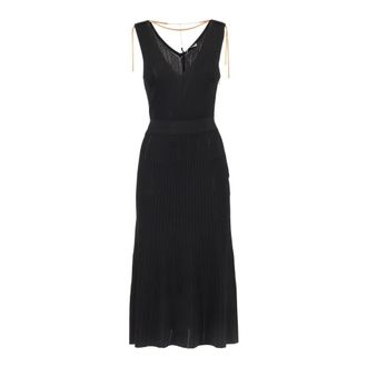 Elisabetta Franchi Abito di Maglia - Dames - Casual kleedjes - Zwart - L - Kleedjes