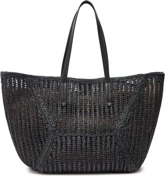 Brunello Cucinelli Medium Raffia Tote bag - Black - One Size
