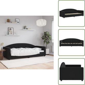vidaXL Letto da giorno 2 in 1 - vidaXL Letto da Giorno Nero 90x190 cm in Velluto - Letto da giorno nero
