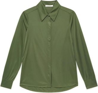 Maliparmi Plane Poly Jersey Shirt - Dames - Overhemden - Groen - 2XL - Polyester - Overhemden