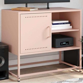 vidaXL Mobile tv Rosa 68x39x60,5 cm in Acciaio - Vidaxl