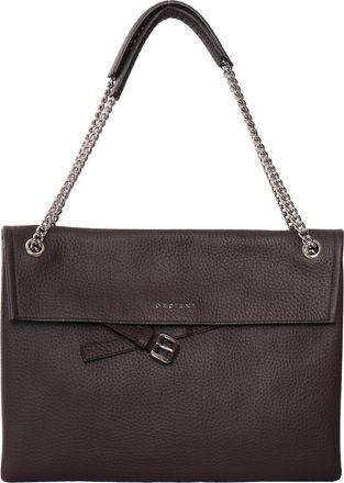 Orciani Midi Sveva Venus Soft Textured Leather Shoulder Bag