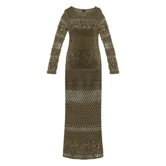 Pinko Pinko, Dames, Jurken, Groen, Maat: S Nylon