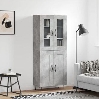 Berkfield Home Highboard Concrete Grey 69.5x34x180 cm Engineered Wood