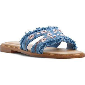 Aldo Itsandal Slide Sandal in Blue Combo at Nordstrom, Size 7.5