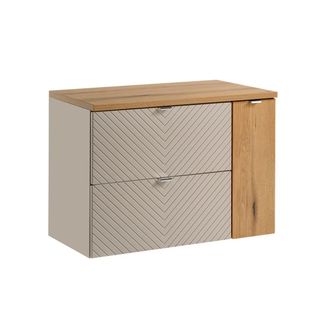 Petits Meubles Mueble bajo lavabo 80cm 2 cajones paneles de melamina y de mdf