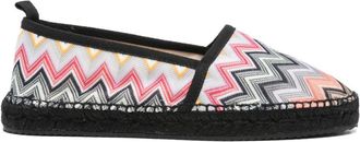 Missoni chevron-knit espadrilles - women - Fabric/Rubber/Fabric/Jute - 38 - Black