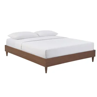 Miliboo Letto Matrimoniale 160x200 Cm Legno Scuro Ayo