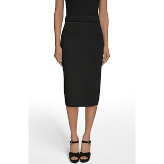DKNY Sweater Skirt in Black at Nordstrom, Size Large