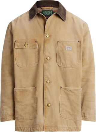 Polo Ralph Lauren Jack met ribfluwelen kraag - Beige