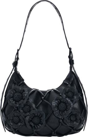 Desigual Floral Faux Leather Shoulder Bag in Black at Nordstrom