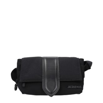 Jacquemus Herrens Umh&auml;ngetasche aus schwarzem Stoff