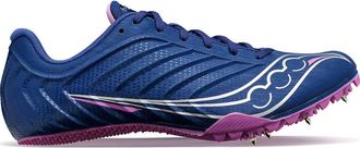 Saucony Womens Spitfire 5 Spike Shoes In Indigo Grape